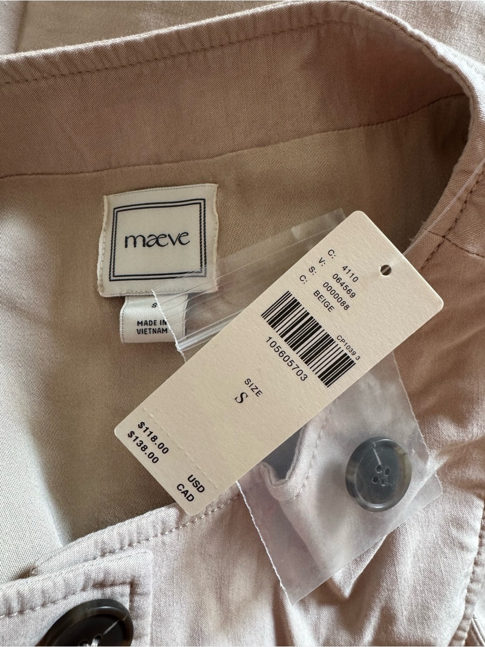 NWT MAEVE Cotton Blend Vest S - Picture 10 of 11